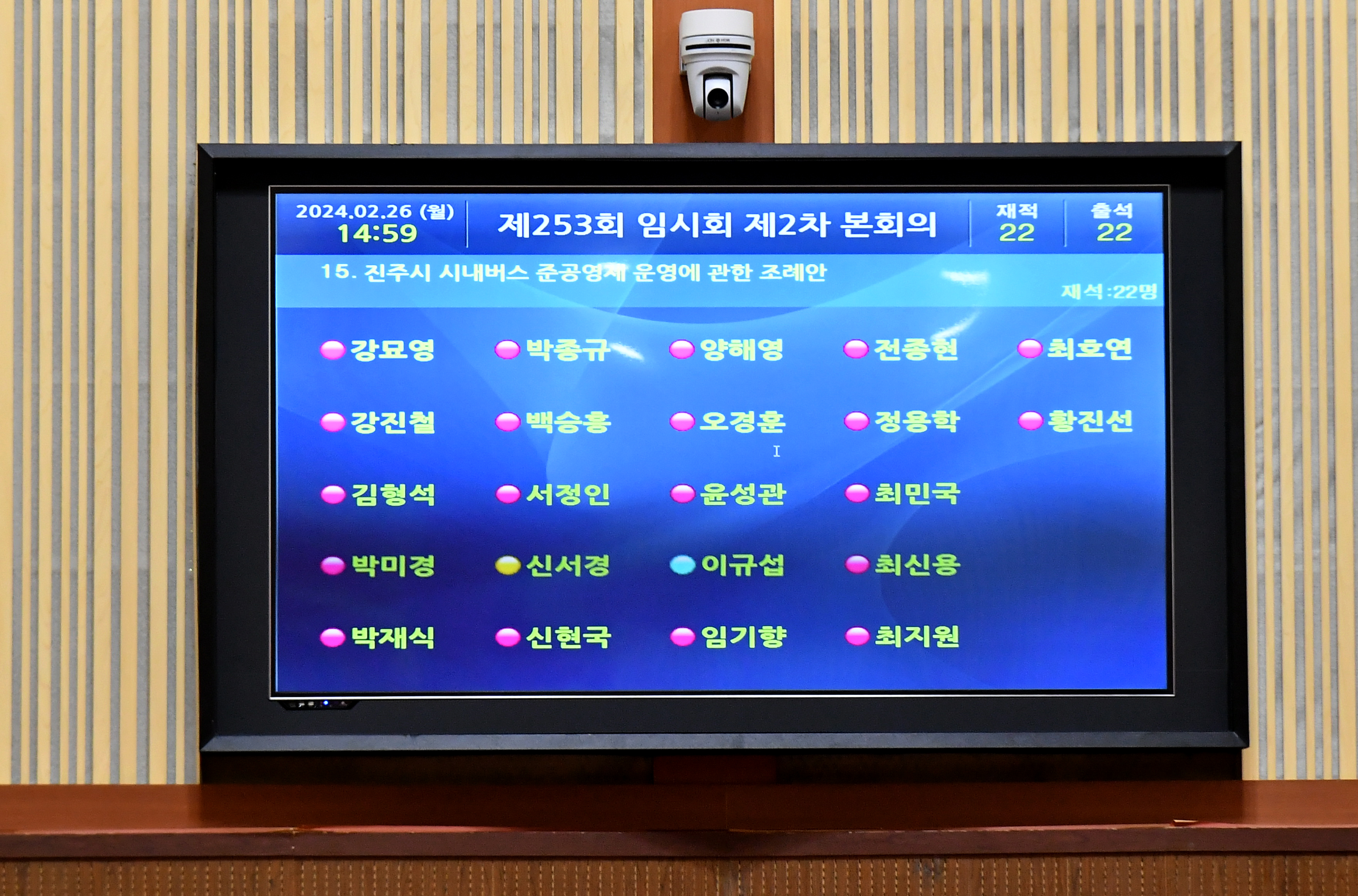 '제253회 진주시의회 임시회 2차 본회의(진주시 시내버스 준공영제 운영에 관한 조례안 표결)' 게시글의 사진(3) 'COU_0552.jpg' '제253회 진주시의회 임시회 2차 본회의(진주시 시내버스 준공영제 운영에 관한 조례안 표결)' 게시글의 사진(3) 'COU_0552.jpg'