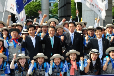 전국체전홍보단 해단식 참석