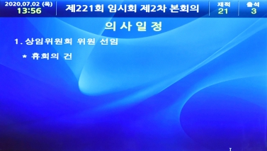 제221회 진주시의회 임시회 제2차 본회의(상임위원회 선임)