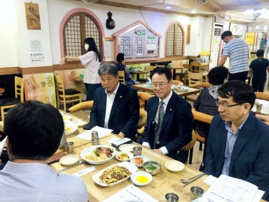 중앙시장 논개시장 아케이드 건립 관련 간담회