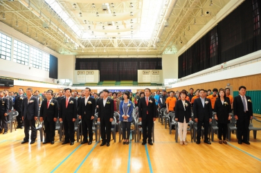 제12회 의용소방대연합회 기술경연대회 심현보 진주시의회 의장 축사, 시의원 참석 .