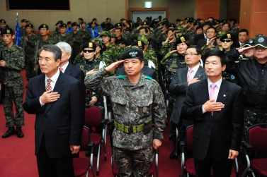 유계현 진주시의회의장 진주시 특전예비군 중대 창설 축사
