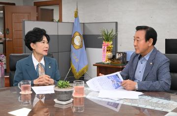 경남진주혁신도시 주요 현안 관련 양산시의회 의장 면담