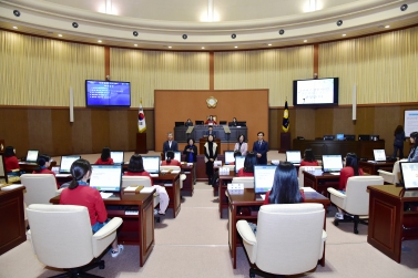 삼현여자고등학교 동아리 모의의회 체험